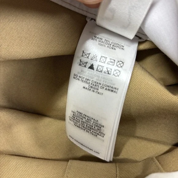Victoria Beckham Trouser Pants Women's US 6 Balloon Pleated Tan Italy 29 x 29